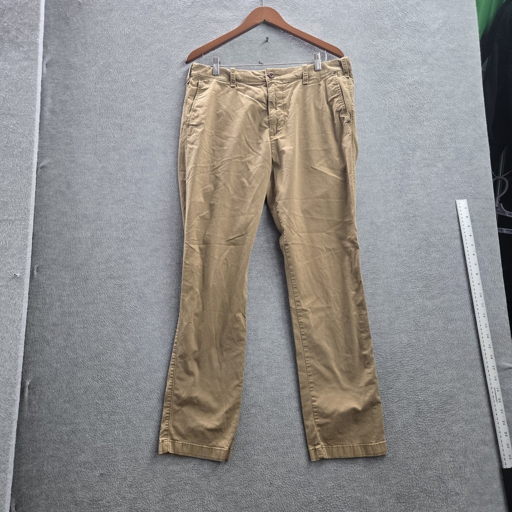 Hollister Men Pants 34X32 Khaki Chino Slim Straight Button 30"